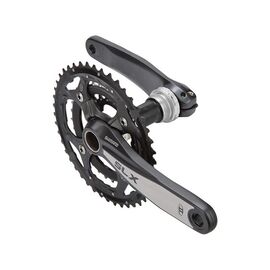 Система Шатунов Shimano SLX FC-M660, 44x32x22T, 175мм, Hollowtech2, с кареткой, чёрно-серебристые, 580095, изображение  - НаВелосипеде.рф
