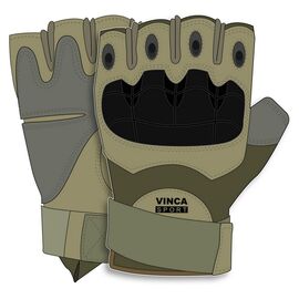 Велоперчатки VINCA SPORT Army, зелёные, VG 922 Army (L), Вариант УТ-00347051: Размер: L, Цвет: зеленые, изображение  - НаВелосипеде.рф
