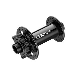 Втулка Bitex, для GRAVEL, передняя, под сквозную ось 15мм, ширина 110мм, 24 спицы, 6 болтов, BX201FG24H-15-100BK, изображение  - НаВелосипеде.рф