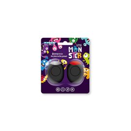 Фонари TRIX Little Monster детские, комплект передний задний, 2 диода, 3 режима, силикон, черные, LTTX2672BLM, изображение  - НаВелосипеде.рф