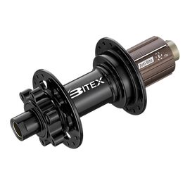 Втулка Bitex, для MTB BOOST, задняя, под сквозную ось 12 мм, 148 мм, 32 спицы, 6 болтов, BX211R32H-12-148STBK_ShMS, изображение  - НаВелосипеде.рф