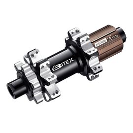 Втулка Bitex, для MTB BOOST, задняя, под сквозную ось 12x148 мм, 32 спицы, 6 болтов, BX402R32H-12-148BK_SRXD, изображение  - НаВелосипеде.рф