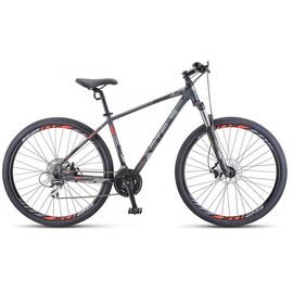 Горный велосипед STELS Navigator-950 MD, 29", рама 16.5", 24 скорости, V010, 2023, LU089218, Вариант УТ-00347224: Рама: 16.5" (150-165 см), Цвет: Антрацитовый/зеленый, изображение  - НаВелосипеде.рф