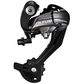 Переключатель задний SHIMANO RD-M370-L, ALTUS, SGS 9-скоростей, DIRECT ATTACHMENT, крепление на петух, RDM370LSGSD, изображение  - НаВелосипеде.рф