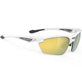 Велоочки Rudy Project, STRATOFLY White Gloss - Multilaser Yellow, SP230569-0004, изображение  - НаВелосипеде.рф