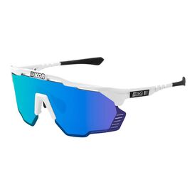 Велоочки SCICON, Aeroshade Kunken White Multimirror Blue + Rain Clear, EY31030800, изображение  - НаВелосипеде.рф
