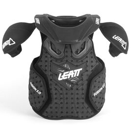 Защита панцирь+ шея подростковый Leatt Fusion Vest Junior 2.0, Black, 2024, 1018010003, Вариант УТ-00349340: Размер: L/XL, Цвет: черный, изображение  - НаВелосипеде.рф