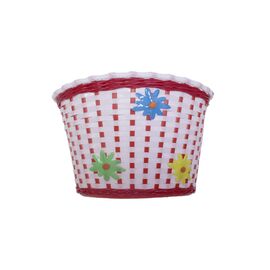Корзина TRIX, для детского велосипеда 20", на руль, 270х200х170мм, пластиковая, красно-белая, BS-TX-02x4-20-RWH, изображение  - НаВелосипеде.рф