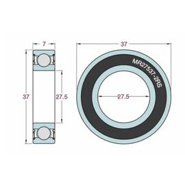 Подшипник Enduro MR 27537 LLB ABEC 3 27,5X37X7, MR27537LLB, изображение  - НаВелосипеде.рф