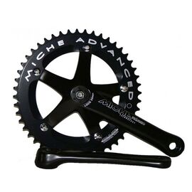 Система шатунов трековые Miche Pista Advanced 51D 172 BLACK, CSPA0BBG51000, изображение  - НаВелосипеде.рф
