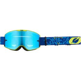 Маска O´Neal B-20 Goggle STRAIN V.22 blue/neon yellow - radium blue, 6023-414, изображение  - НаВелосипеде.рф