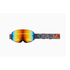 Маска O´Neal B-20 Goggle STRAIN V.22 gray/orange - radium red, 6023-416, изображение  - НаВелосипеде.рф