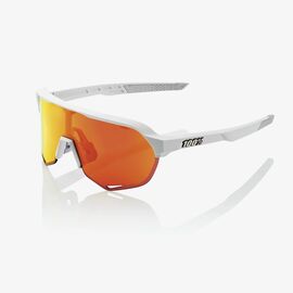 Очки спортивные 100% S2 Soft Tact Off White / Hiper Red Multilayer Mirror Lens, 60006-00007, изображение  - НаВелосипеде.рф