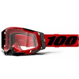 Веломаска 100% Racecraft 2 Goggle Red / Clear Lens, 50009-00003, изображение  - НаВелосипеде.рф