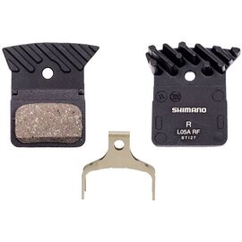 Колодки Shimano, для диск тормоза, L05A, с радиатором, пара, с пружин, с шплинтом, EBPL05ARFA, изображение  - НаВелосипеде.рф