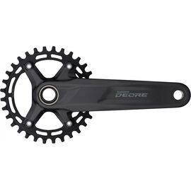 Система Shimano DEORE, FC-M5100-1, 1x11-speed, 30-Zдhne, (175mm), WITHOUT bottom bracket, chainli, A253333, изображение  - НаВелосипеде.рф