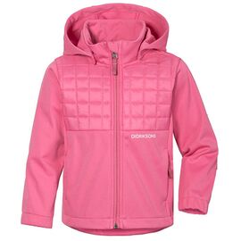 Куртка детская DIDRIKSONS BRISKA HYBRID KID'S JKT 667, неоновый розовый, 504016, Вариант УТ-00352419: Рост: 100, Цвет: неоновый розовый, изображение  - НаВелосипеде.рф
