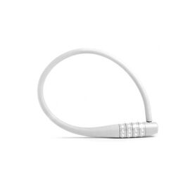 Велосипедный замок Knog Party Combo тросовый, кодовый, 620 х 8 мм, Цвет White, 11564, изображение  - НаВелосипеде.рф