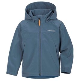 Куртка детская DIDRIKSONS DELLEN KID'S SOFTSHELL JKT 523, синяя дымка, 504097, Вариант УТ-00353062: Рост: 100, Цвет: Синяя дымка, изображение  - НаВелосипеде.рф