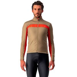 Велокуртка Castelli MORTIROLO VI, мужская, оливковый/красный, 4520506, Вариант УТ-00354822: Размер: L, Цвет: Оливково/красный, изображение  - НаВелосипеде.рф