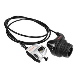 Шифтер Shimano Nexus, SL3S43, левый, 3 скорости, индикатор, трос 1800мм серебристый, с bell crank, ASL3S41JS180S, изображение  - НаВелосипеде.рф