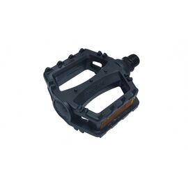 Педали WELLGO, BMX, пластик, ось из бористой стали, 9/16", подшипники: 2 DU, 95,5х81,5х29,5мм, 286г, чёрные, LU-968DU, изображение  - НаВелосипеде.рф