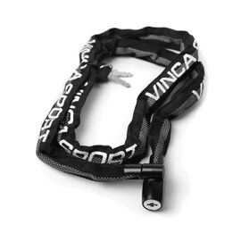 Замок велосипедный Vinca Sport цепь 4*1200мм, черн. инд.уп., VS 747-1 black, изображение  - НаВелосипеде.рф
