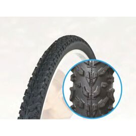 Велопокрышка TRIX 27.5"х 2.10 (52-584) TXBM-051, горная средняя, черная, BM-051 BLACK, изображение  - НаВелосипеде.рф