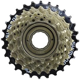 Трещотка Shimano Tourney MF-TZ500, фривил, на 7 скоростей, зубья 14-16-18-20-22-24-28T, ST (520060), изображение  - НаВелосипеде.рф