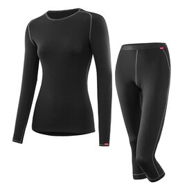 Комплект термобелья Loeffler 3/4 TRANSTEX® WARM, женский, black, 2022-23, EL12783-990, Вариант УТ-00357486: Размер: 34, Цвет: черный, изображение  - НаВелосипеде.рф