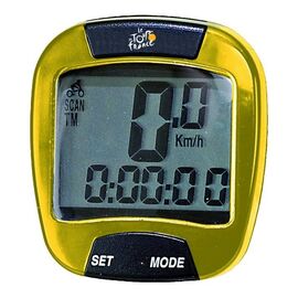 Велокомпьютер VENTURA Х TOUR DE FRANCE, 10 функций, проводной, жёлто-черный, 5-244552, изображение  - НаВелосипеде.рф