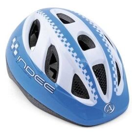 Велошлем детский/подростковый AUTHOR INDEE 121 Blu с сеточкой (50-54см) сине-белый 8-9091023, изображение  - НаВелосипеде.рф