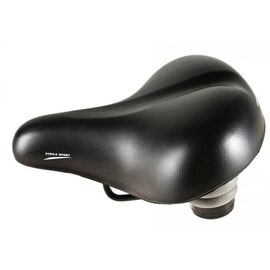 Седло велосипедное Vinca sport, комфортное, технология “вакуумные седла”, 250х230мм, черное, VS 653 black, изображение  - НаВелосипеде.рф