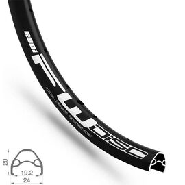 Обод велосипедный Rodi FW Disc, 27,5", 584x19C, 32H, пистонированный , 498 г, черный, 3042q32ph0, изображение  - НаВелосипеде.рф