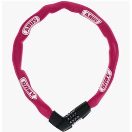 Замок вело ABUS, цепь на коде 4х разр 1385/75см cherry heart Tresor 6мм класс защиты 6/15 вишневый,  05-0088013, изображение  - НаВелосипеде.рф