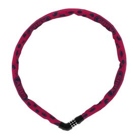 Замок вело ABUS, 4мм, кодовый 3-х разр, Steel-O-Chain 4804C/75см  класс защиты 3/15, 360гр, розовый, 05-0086810, изображение  - НаВелосипеде.рф