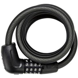 Замок вело Abus кодовый 4хразр Steel-O-flex 6512C/180см BK SCLL Tresor класс защиты 3/15 с крепленим, черный , 05-00861, изображение  - НаВелосипеде.рф