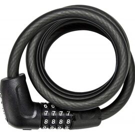 Замок вело Abus кодовый 4х разр Steel-O-flex 5510C/180см BK SCLL Numero класс защиты 3/15 с крепленим, черный, 05-00861, изображение  - НаВелосипеде.рф