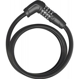 Замок вело ABUS трос кодовый 4х разр Steel-O-flex 6412C/120см BK SR Tresor класс защиты 3/15 черный, 05-0063528, изображение  - НаВелосипеде.рф