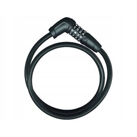 Замок вело Abus кодовый 4х Steel-O-flex 5410C/85см BK SCLL Numerino класс защиты 3/15 с крепленим, черный, 05-0040803, изображение  - НаВелосипеде.рф