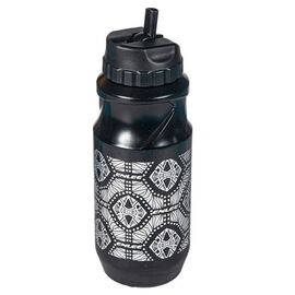 Велобутылка Enlee RR-20 Ornament Blk, 0.6 л, черная, ARV000461, изображение  - НаВелосипеде.рф