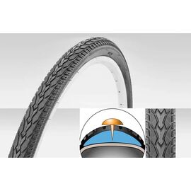 Покрышка CHAO YANG 24"x 1.95 (47-507) H-5113, АНТИПРОКОЛ RHINO SKIN, дорожная, черная, H-5113-AP (S107028), изображение  - НаВелосипеде.рф