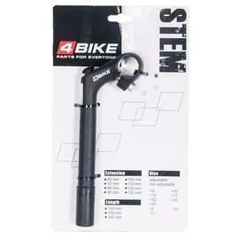 Вынос руля 4BIKE HS-C60, алюминиевый, L:60, R:+30°, D:25.4 мм, черный, ARV000402, изображение  - НаВелосипеде.рф