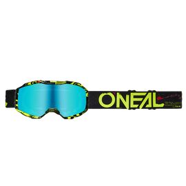 Маска подростковая O'Neal B-10  ATTACK black/neon yellow - radium blue, 6029-107, изображение  - НаВелосипеде.рф