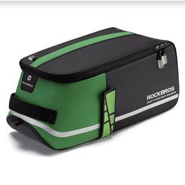 Сумка ROCKBROS на багажник с зеленой вставкой, RB_30140019001, изображение  - НаВелосипеде.рф