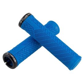Ручки велосипедные Lizard Skins Charger Evo Lock-On Electric Blue, 136 мм, LOCEV480, изображение  - НаВелосипеде.рф