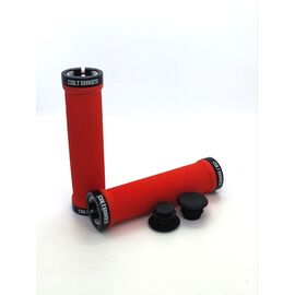Грипсы Colt Bikes FLAT 130мм, Красный, Lock-On, CBFLATR, изображение  - НаВелосипеде.рф