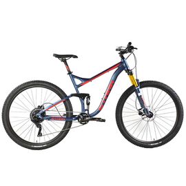 Велосипед двухподвесный Stark Tactic FS LT 29.5 HD, 29", темно-синий матовый/красный, 2024, HQ-0014193, Вариант УТ-00360841: Размер: 18" (165-178 см), Цвет: темно-синий матовый/красный, изображение  - НаВелосипеде.рф