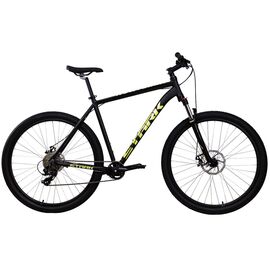 Велосипед горный Stark Hunter 29.2 D, 29", черный/зеленый неон, 2024, HQ-0014303, изображение  - НаВелосипеде.рф