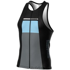 Топ для триатлона Biemme T-AERO/ZIP, черный/голубой, R10P202M, Вариант УТ-00361860: Размер: L, Цвет: Черный/голубой, изображение  - НаВелосипеде.рф
